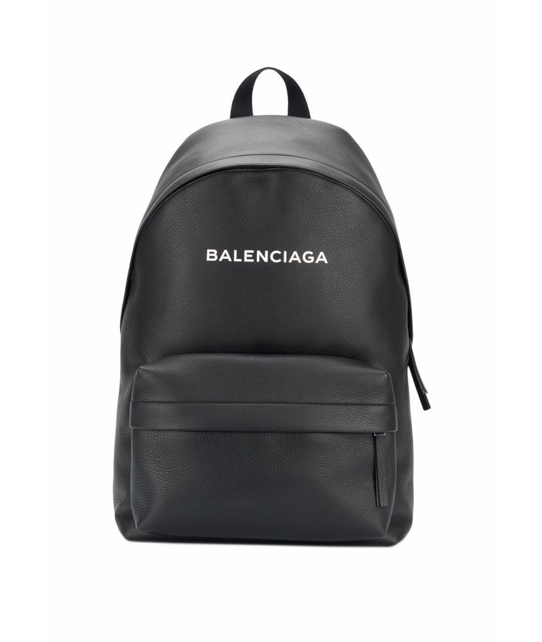 BALENCIAGA Черный кожаный рюкзак, фото 1