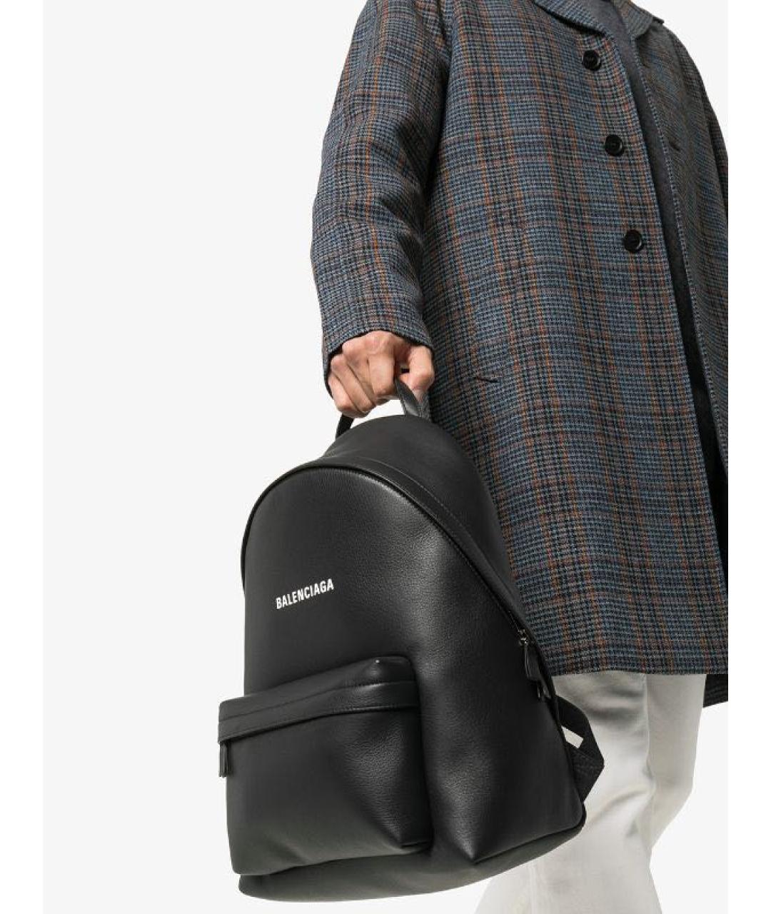 BALENCIAGA Черный кожаный рюкзак, фото 7