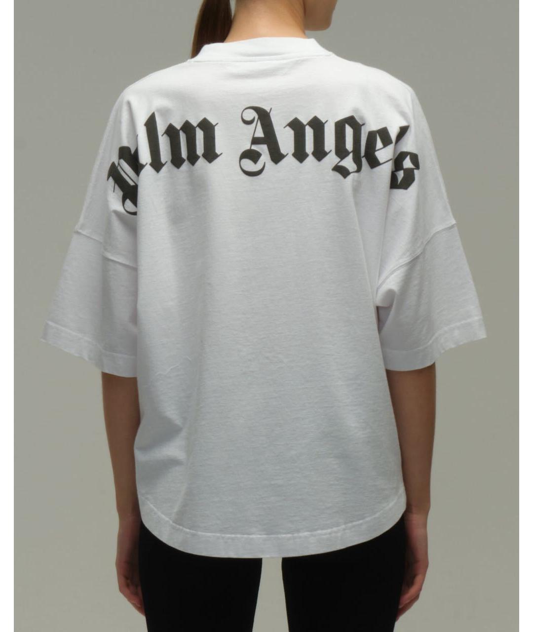 PALM ANGELS Белая хлопковая футболка, фото 3