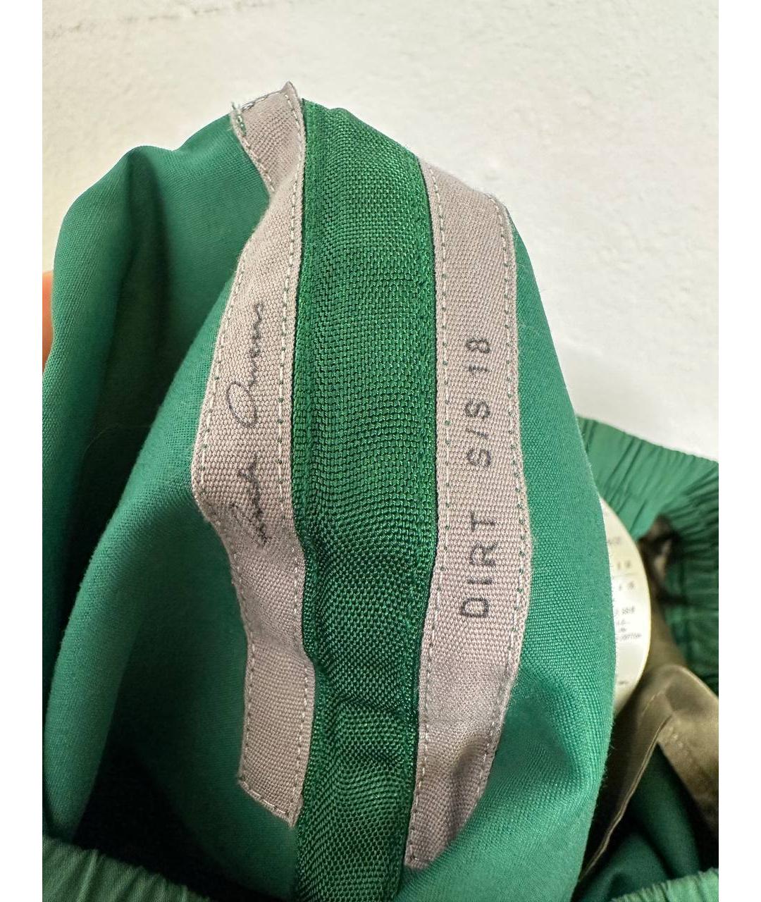 RICK OWENS Зеленые полиамидовые шорты, фото 4