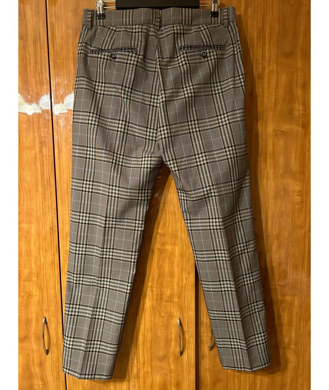 PAOLO PECORA Бежевые хлопковые повседневные брюки, фото 2