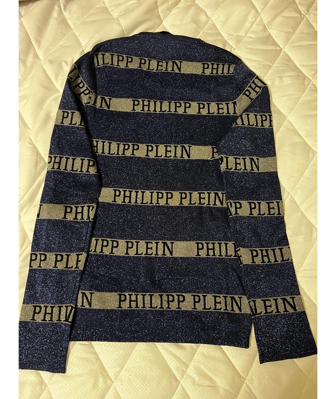 PHILIPP PLEIN Темно-синий вискозный джемпер / свитер, фото 2