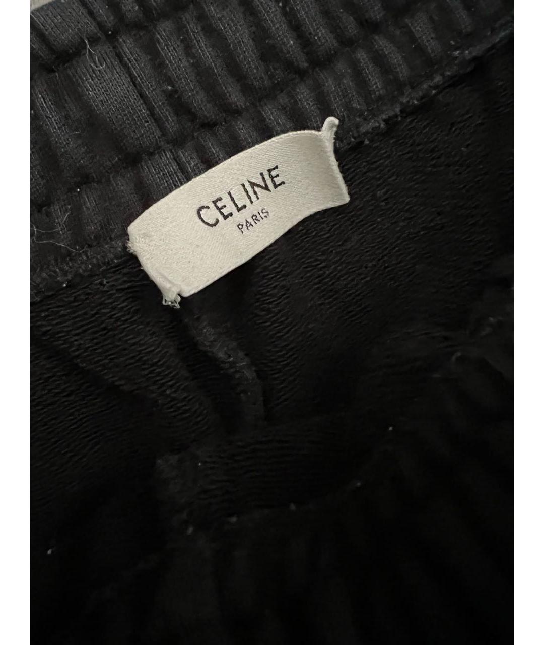 CELINE Черные хлопковые спортивные брюки и шорты, фото 6