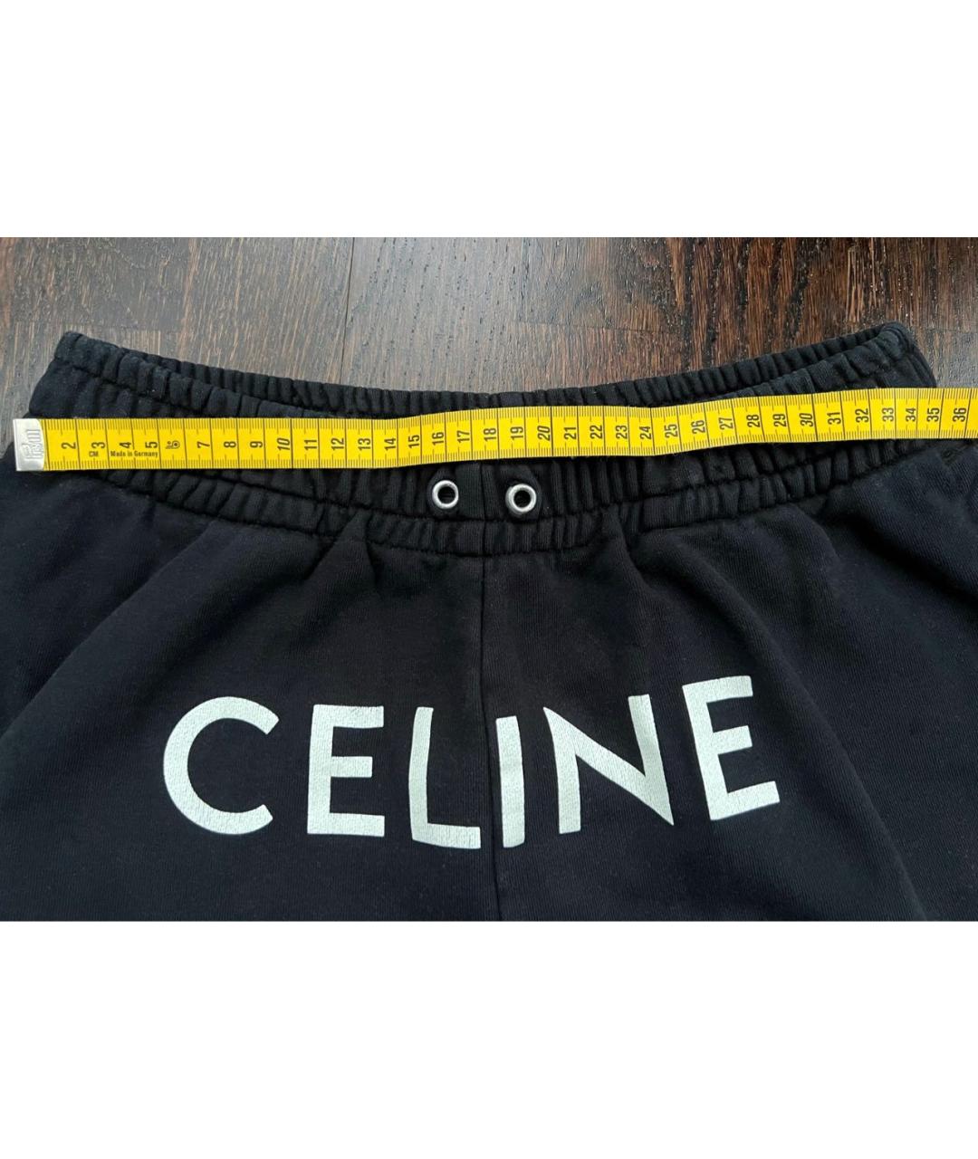 CELINE Черные хлопковые спортивные брюки и шорты, фото 5