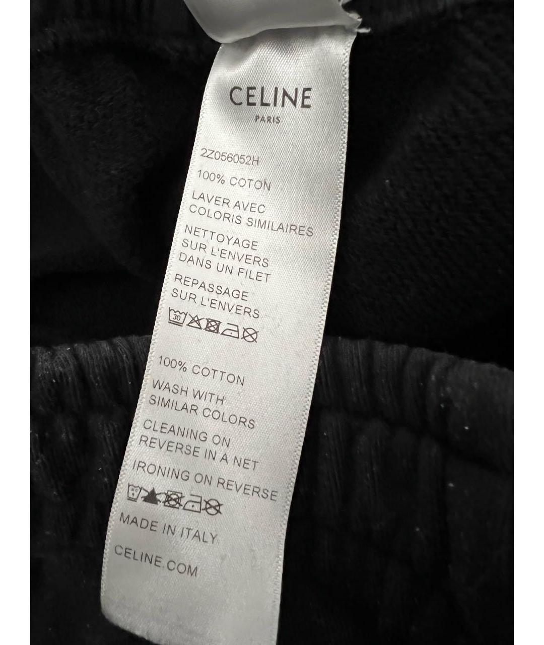 CELINE Черные хлопковые спортивные брюки и шорты, фото 7