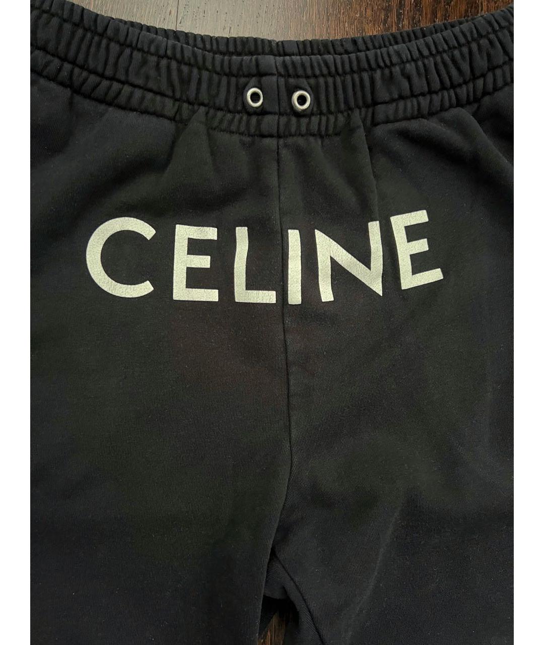 CELINE Черные хлопковые спортивные брюки и шорты, фото 2