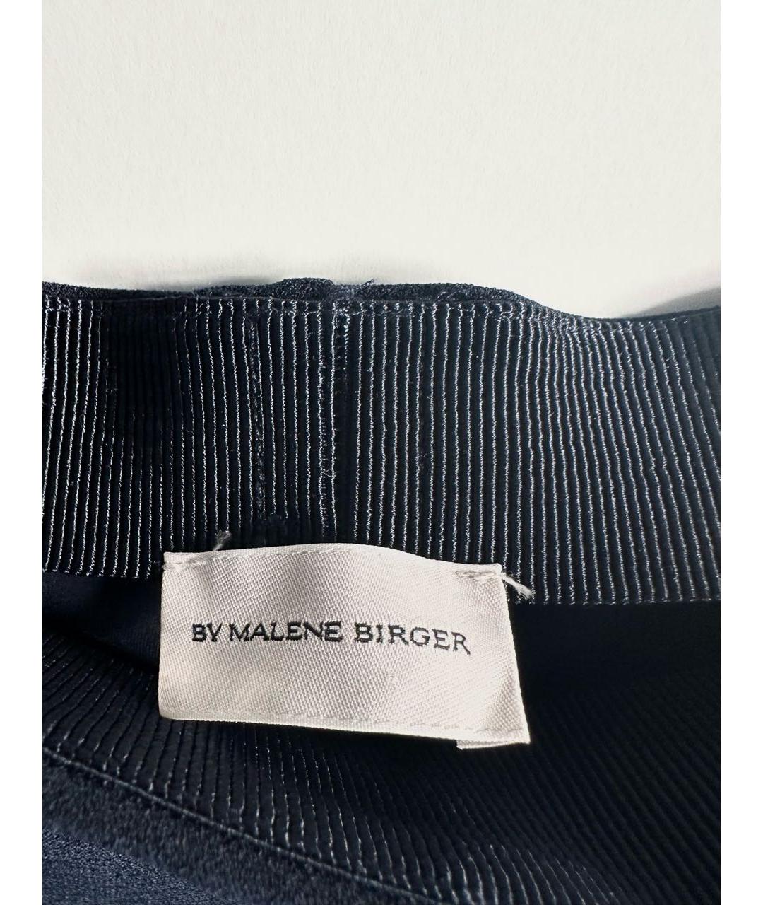 BY MALENE BIRGER Темно-синие полиэстеровые прямые брюки, фото 2