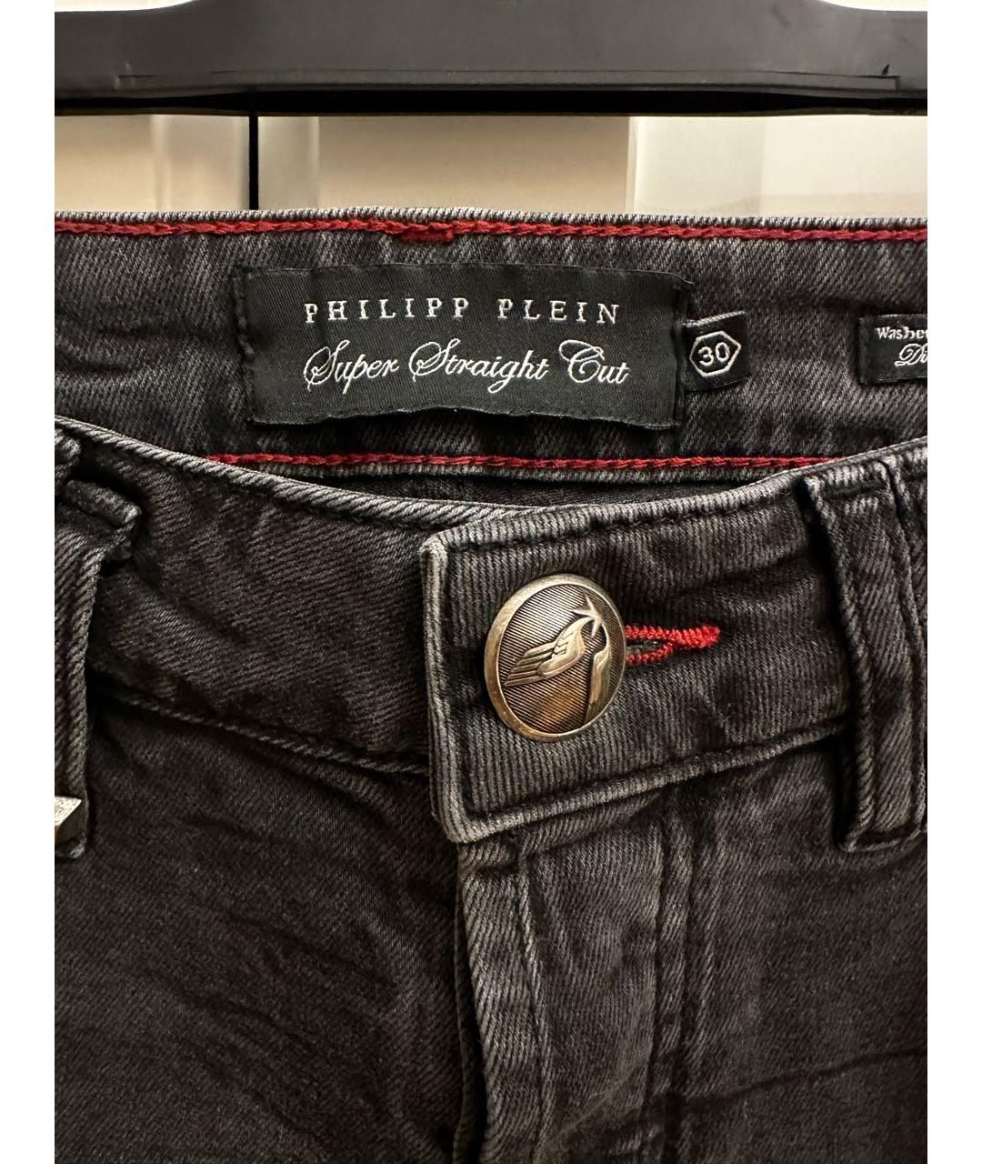 PHILIPP PLEIN Антрацитовые детские джинсы, фото 4