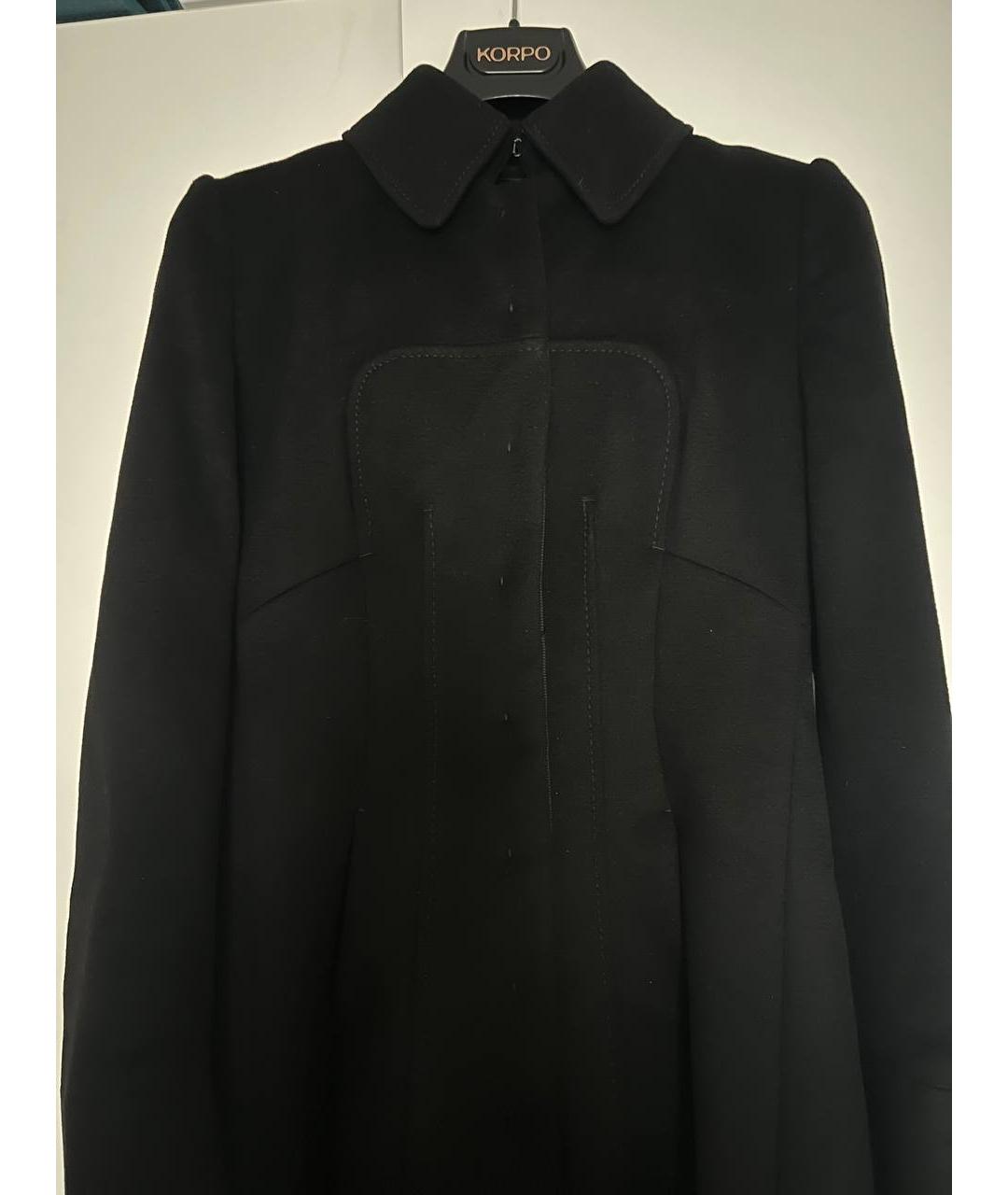 SPORTMAX Черное шерстяное пальто, фото 3