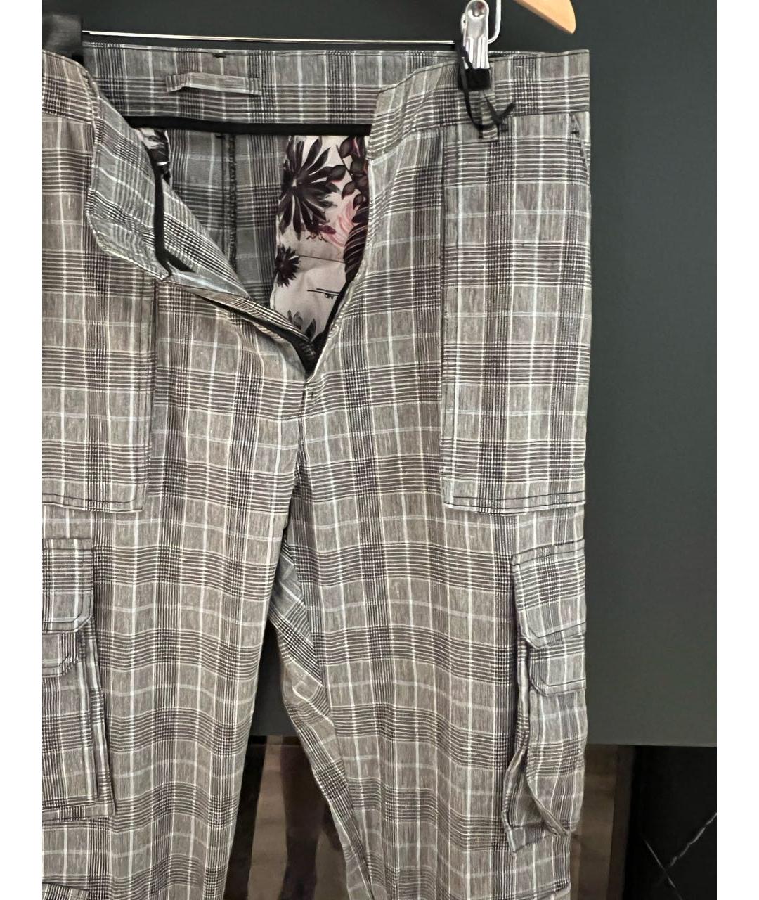 ALESSANDRO DELL'ACQUA Серые полиамидовые брюки чинос, фото 2