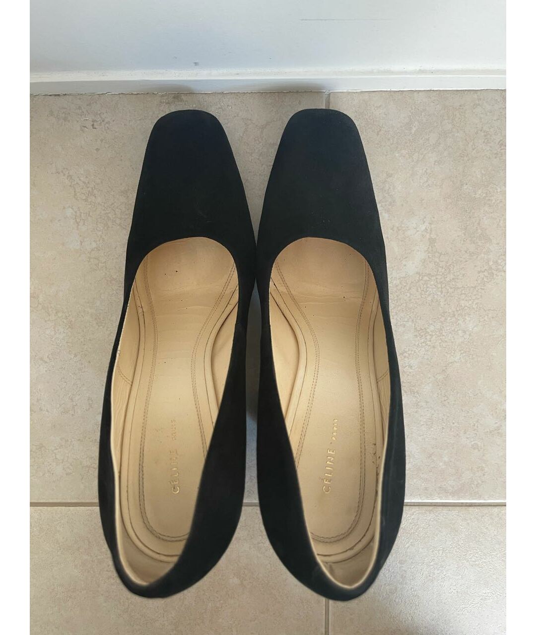CELINE PRE-OWNED Черные замшевые туфли, фото 3