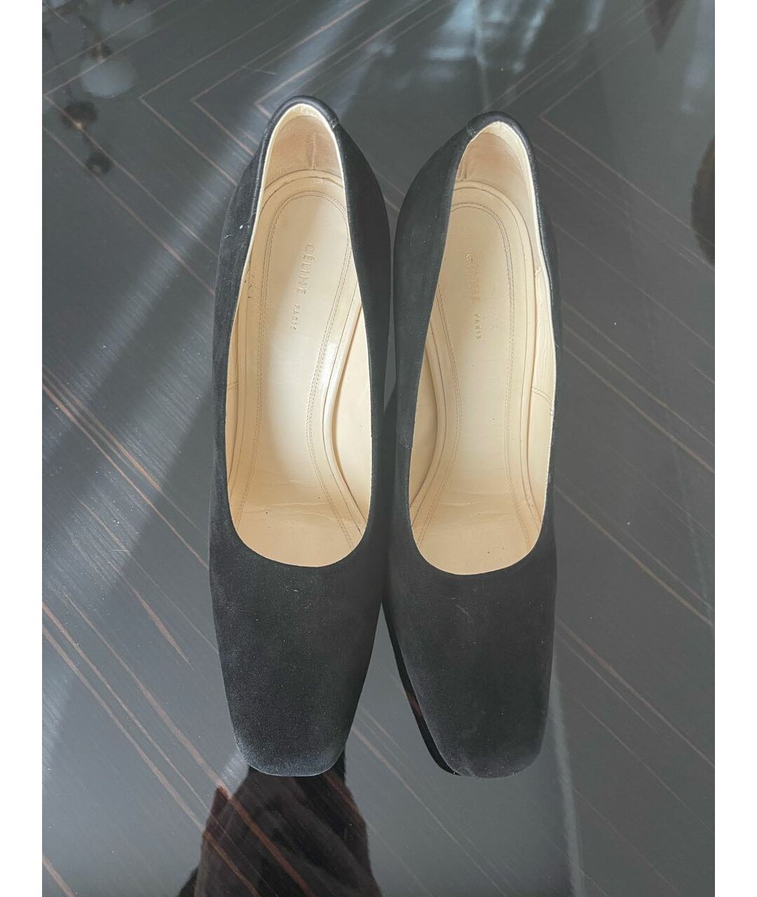 CELINE PRE-OWNED Черные замшевые туфли, фото 5