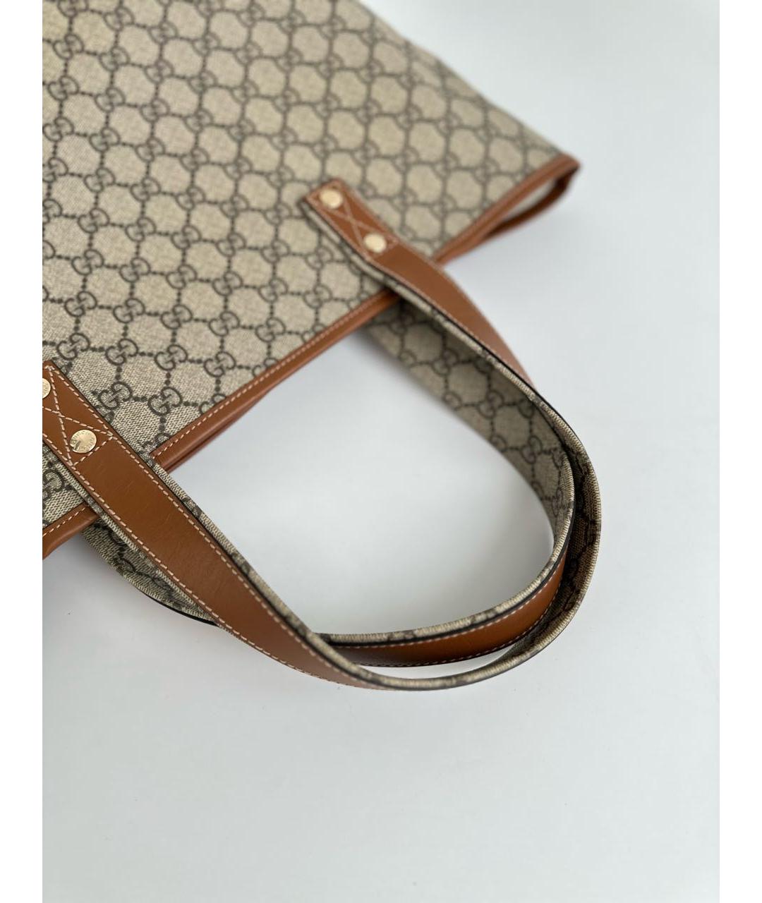 GUCCI Антрацитовая кожаная сумка тоут, фото 4