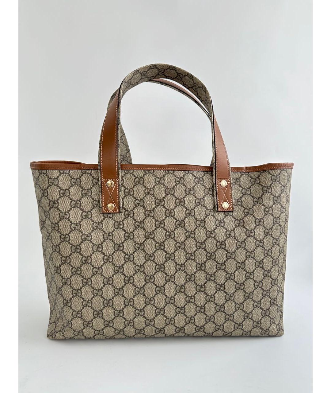 GUCCI Антрацитовая кожаная сумка тоут, фото 2