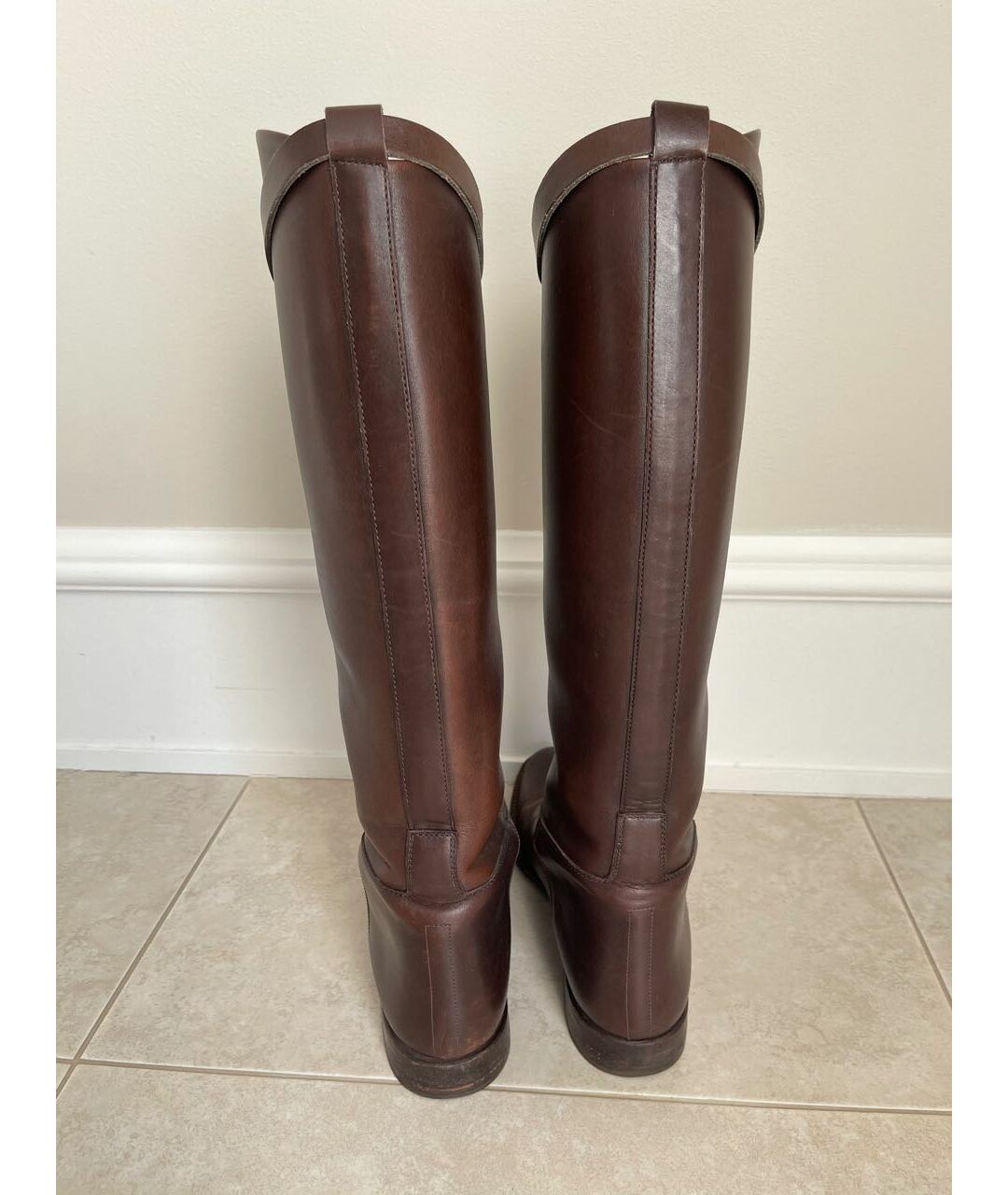 HERMES PRE-OWNED Коричневые кожаные сапоги, фото 4