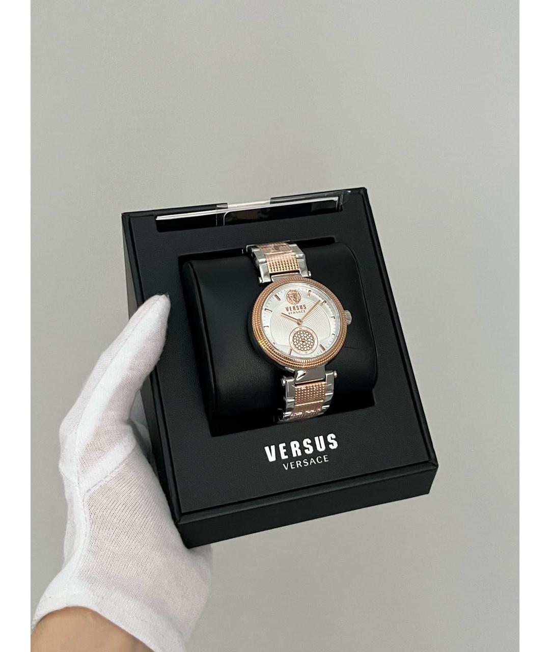 VERSUS VERSACE Серебряные стеклянные часы, фото 2