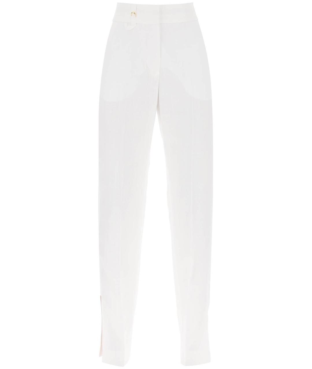JACQUEMUS Белые прямые брюки, фото 1