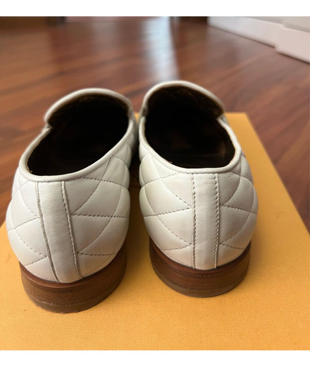 TOD'S Белые кожаные лоферы, фото 4