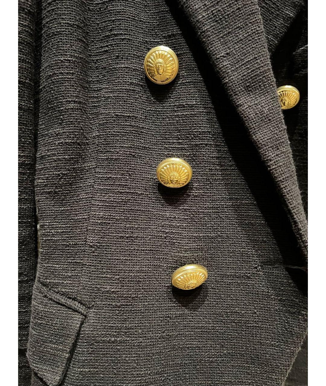 BALMAIN Черный хлопковый жакет/пиджак, фото 5