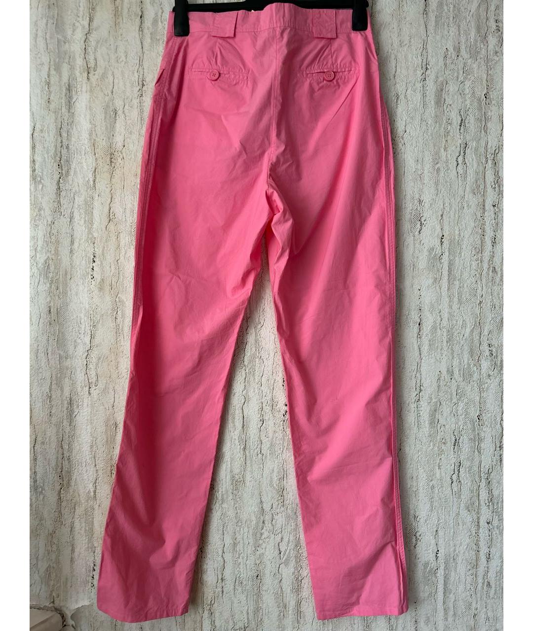 MAX&CO Розовые хлопковые прямые брюки, фото 2