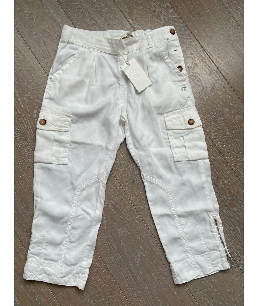 GUCCI Белые хлопковые брюки и шорты, фото 7
