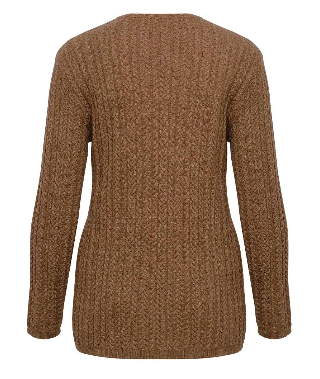 SAINT LAURENT Коричневый шерстяной джемпер / свитер, фото 2