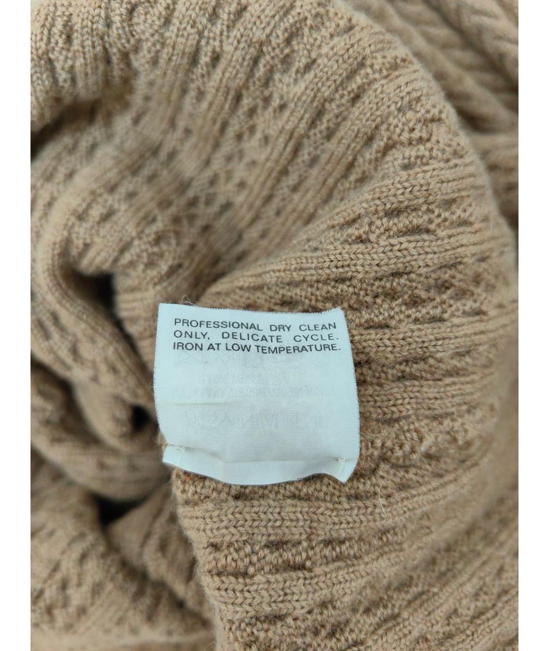 SAINT LAURENT Коричневый шерстяной джемпер / свитер, фото 7