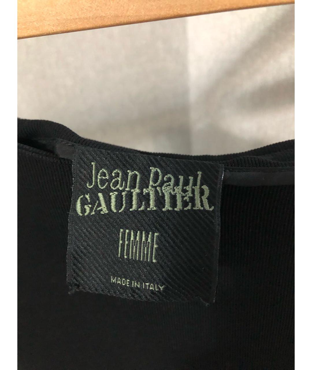 JEAN PAUL GAULTIER Черная шелковая юбка макси, фото 5