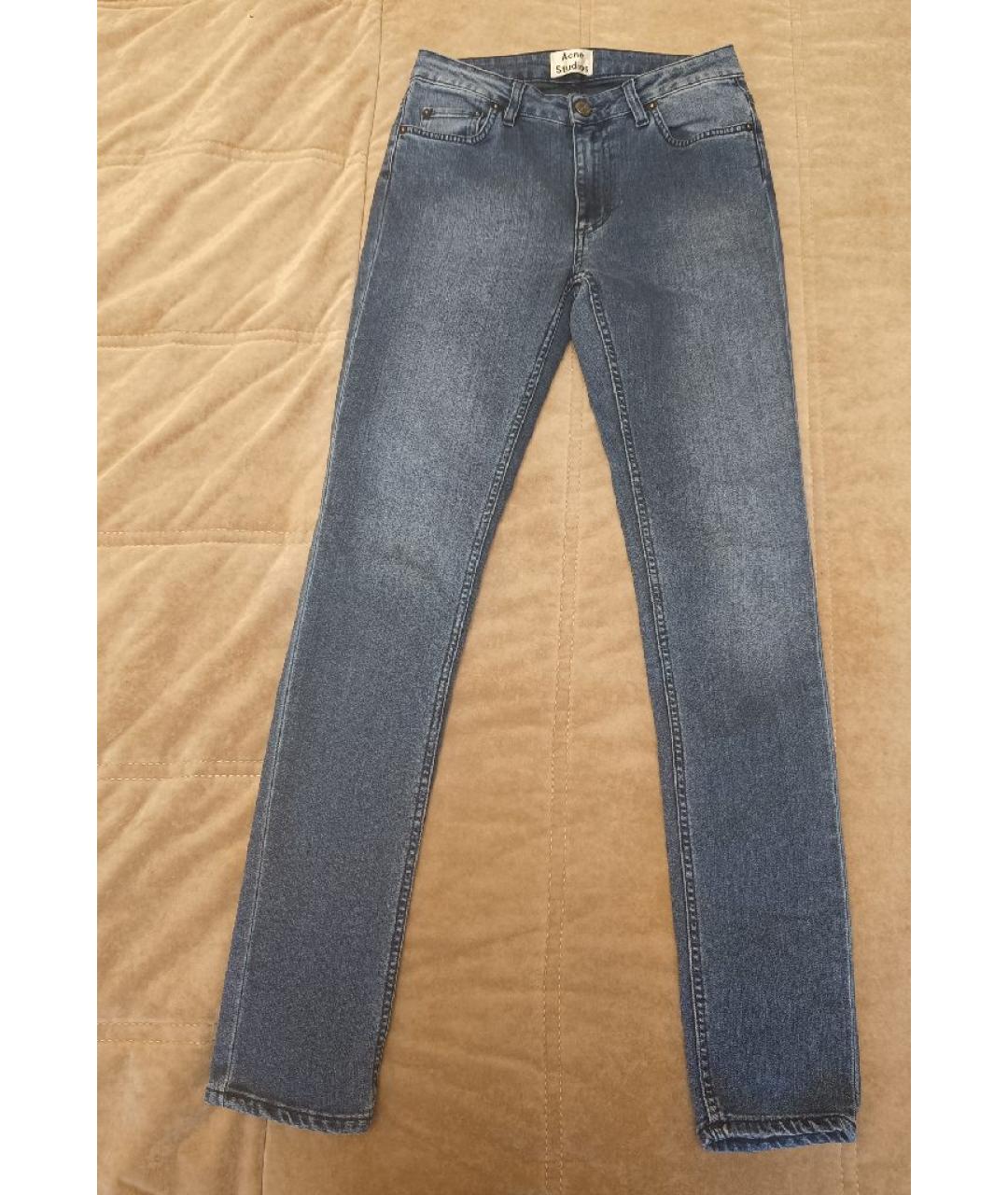 ACNE STUDIOS Синие хлопковые прямые джинсы, фото 5
