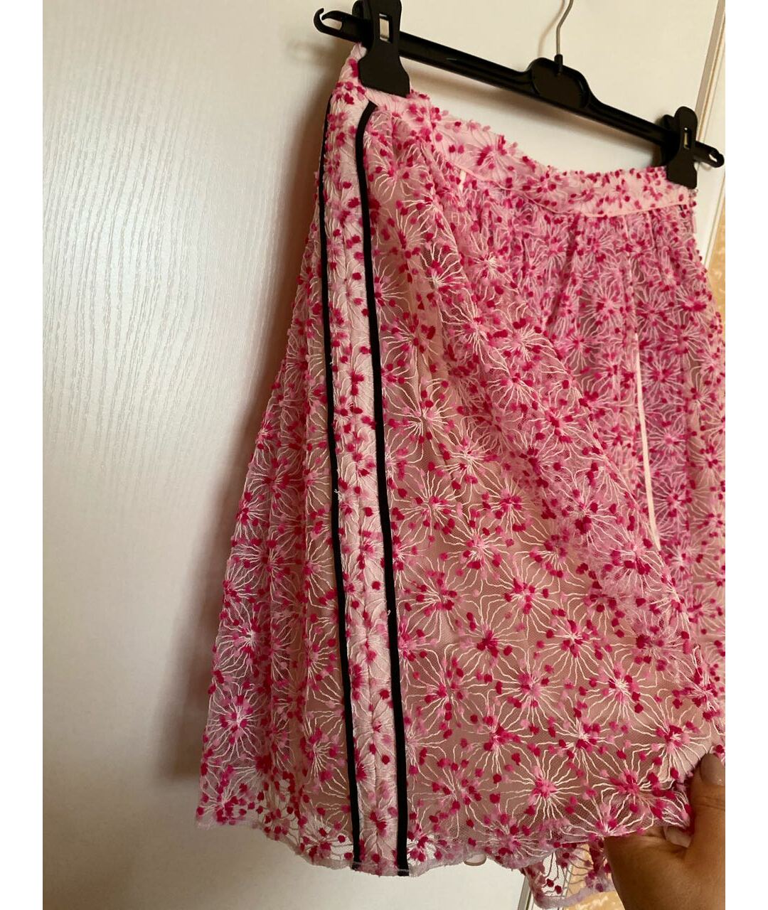 FENDI Фуксия шифоновая юбка мини, фото 4