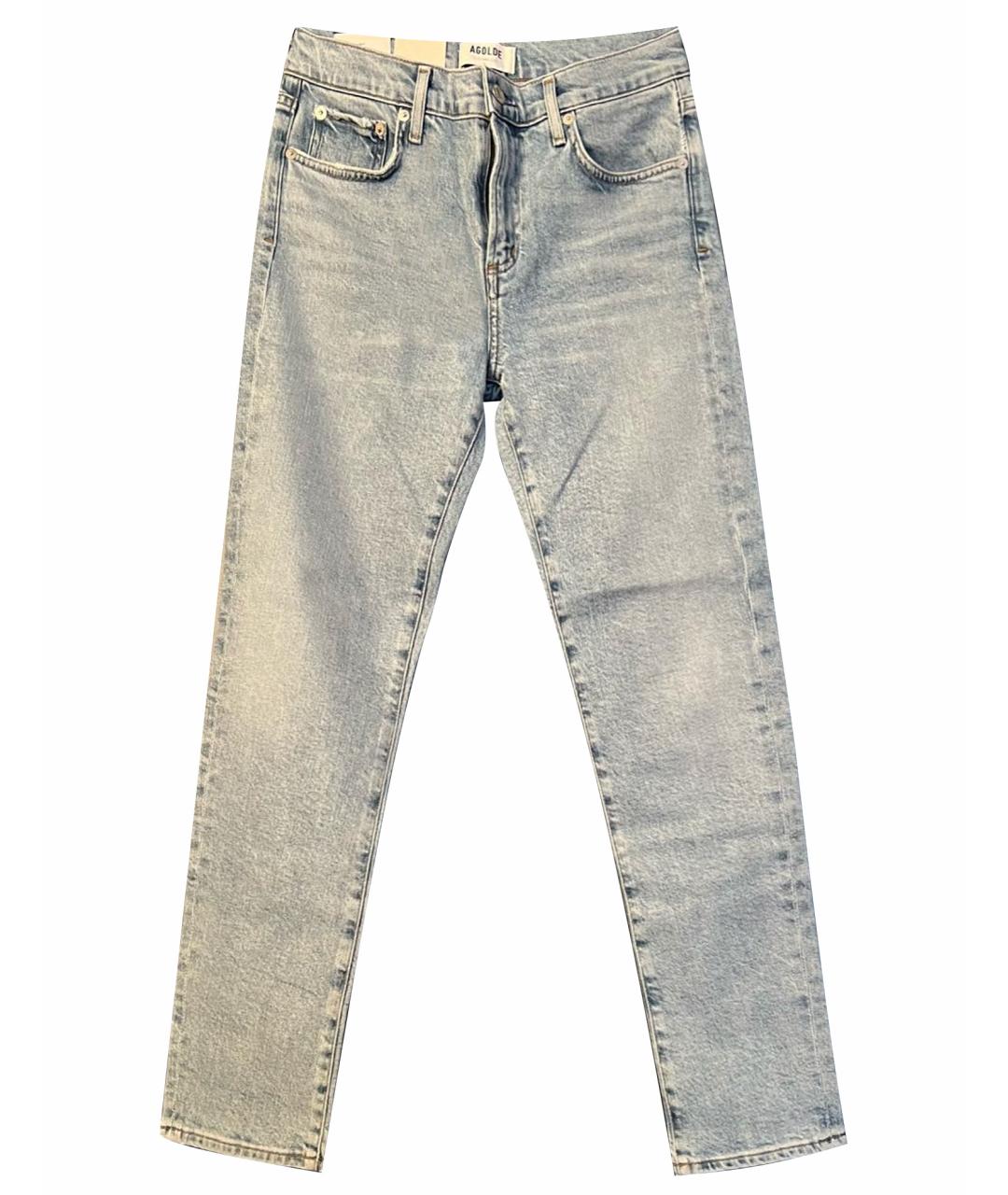 AGOLDE Голубые хлопко-лиоцелловые прямые джинсы, фото 1