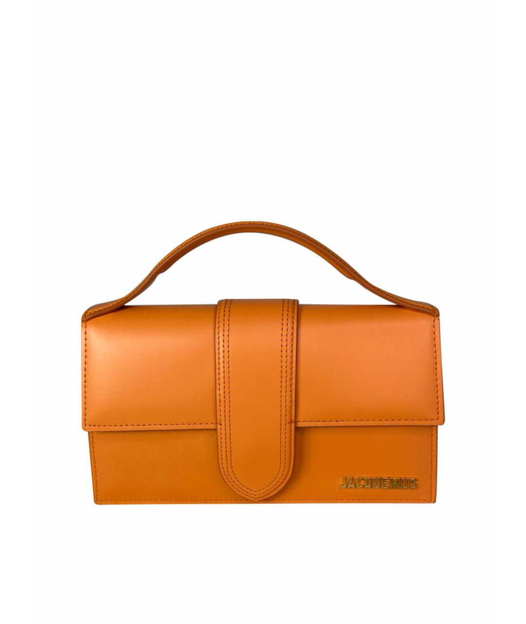 JACQUEMUS Оранжевая кожаная сумка через плечо, фото 1