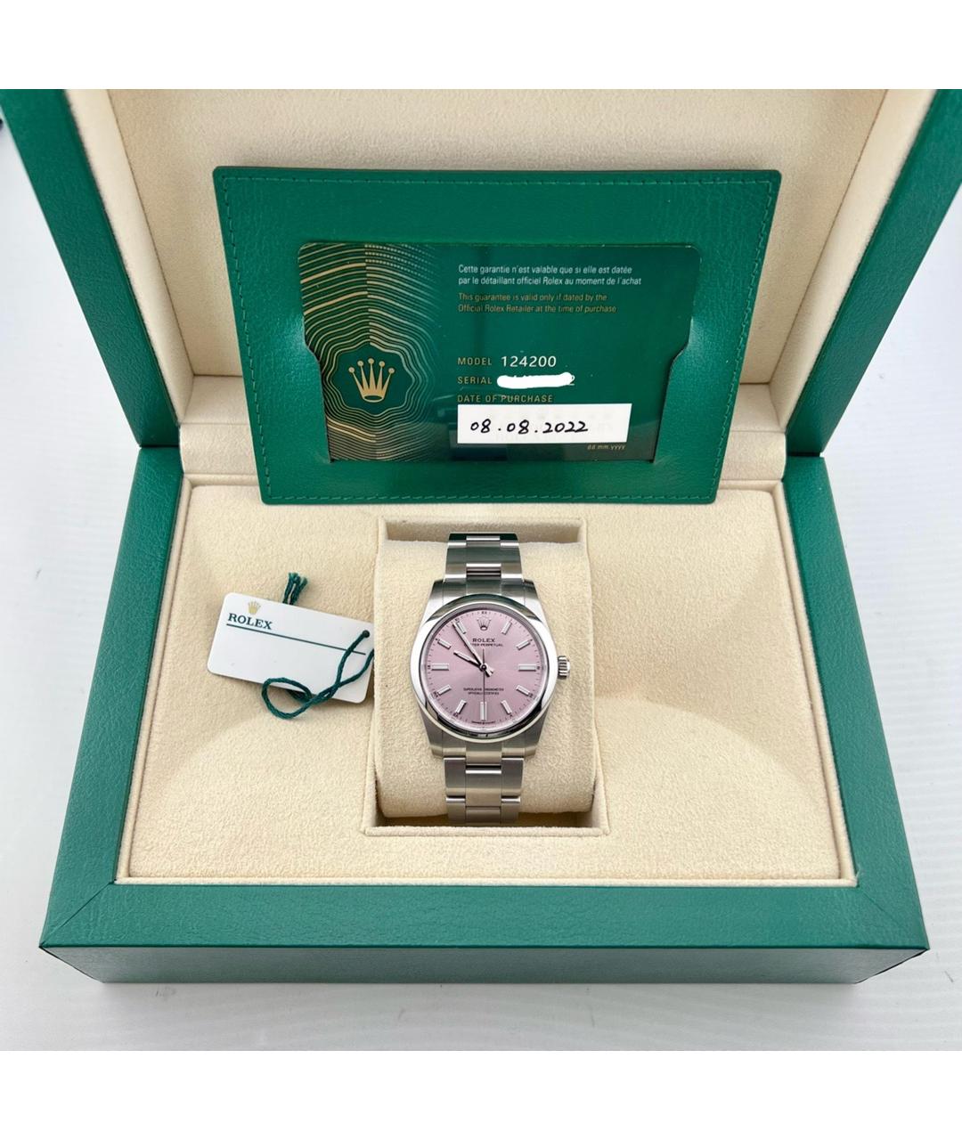 ROLEX Розовые металлические часы, фото 2