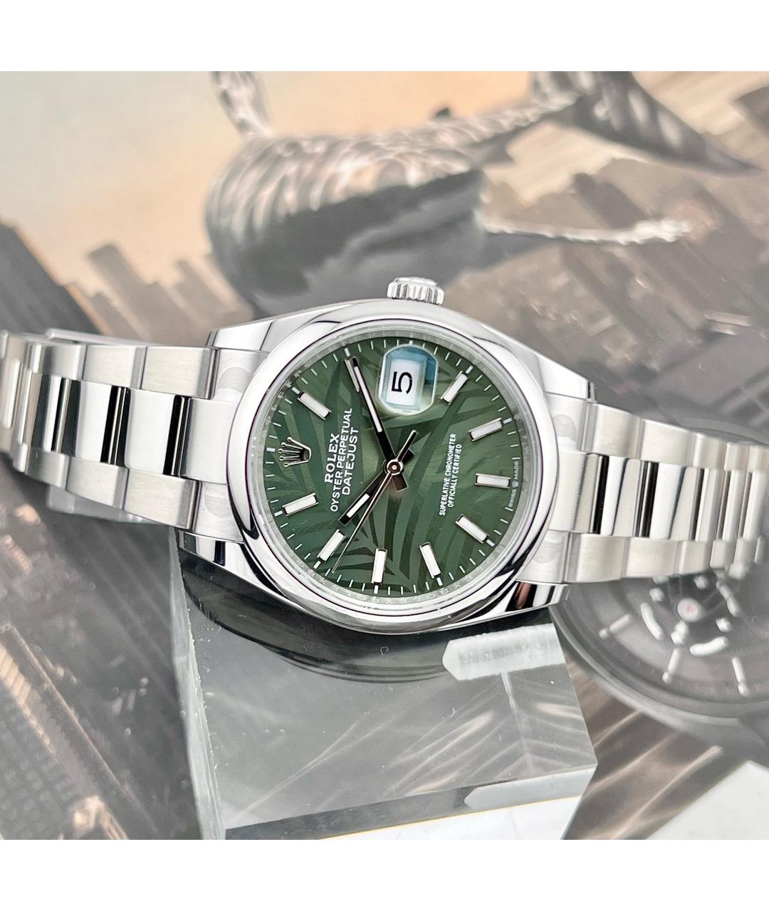 ROLEX Белые металлические часы, фото 5