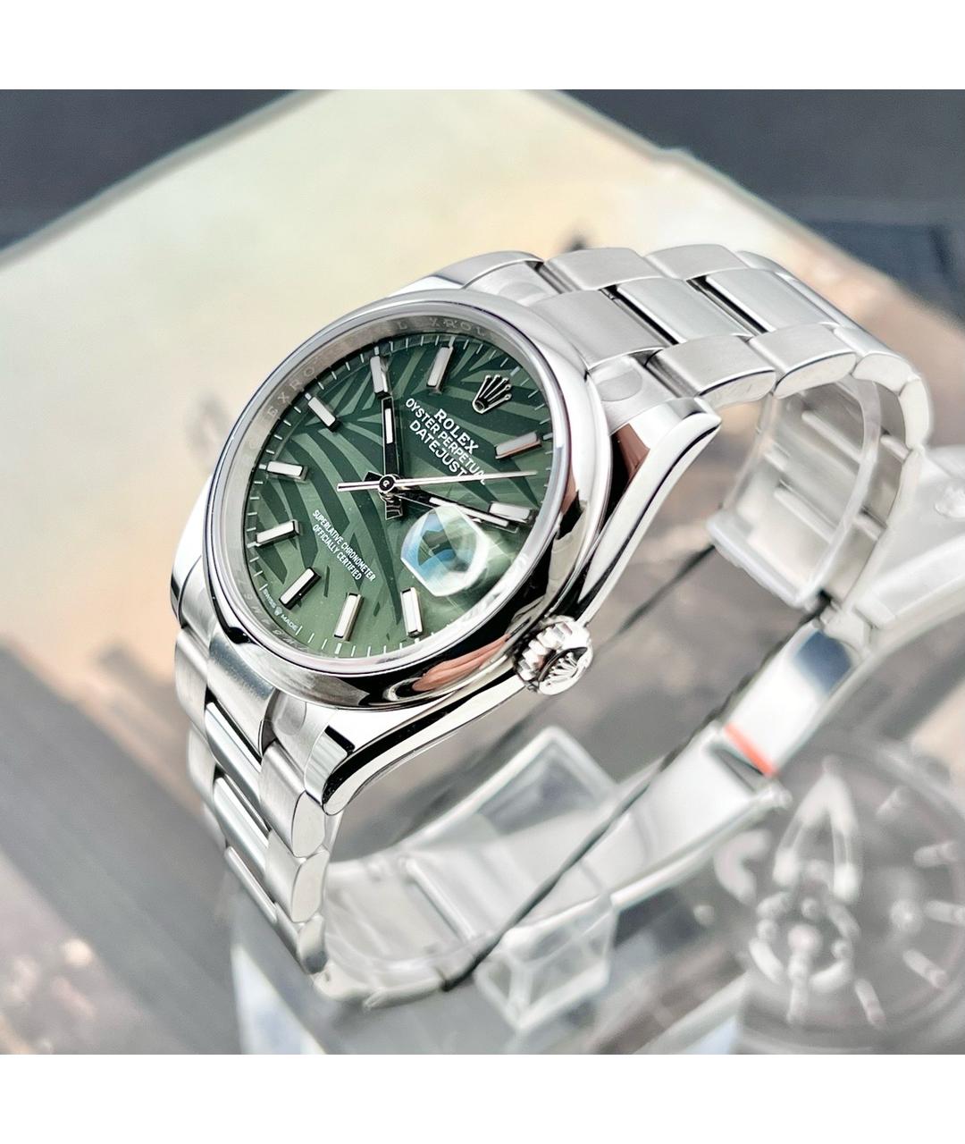 ROLEX Белые металлические часы, фото 4