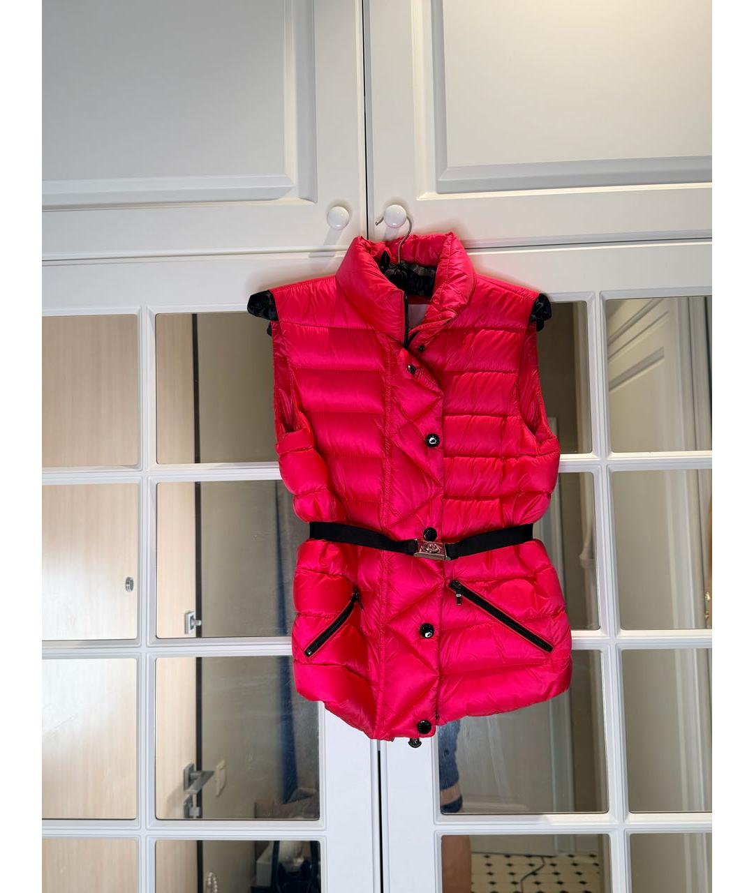 MONCLER Фуксия полиэстеровый жакет / жилет, фото 2