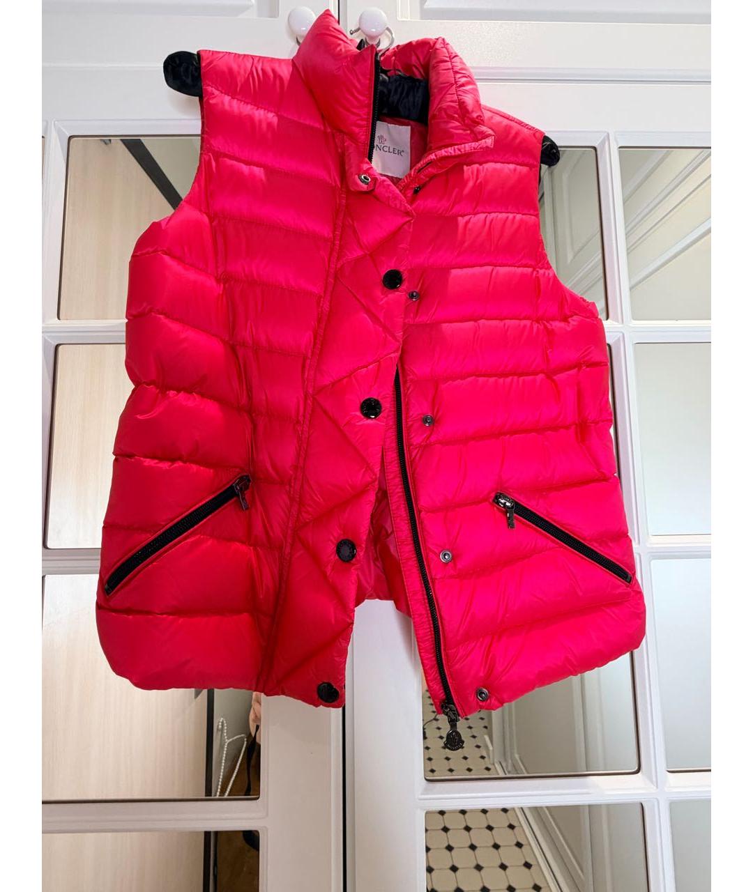 MONCLER Фуксия полиэстеровый жакет / жилет, фото 9