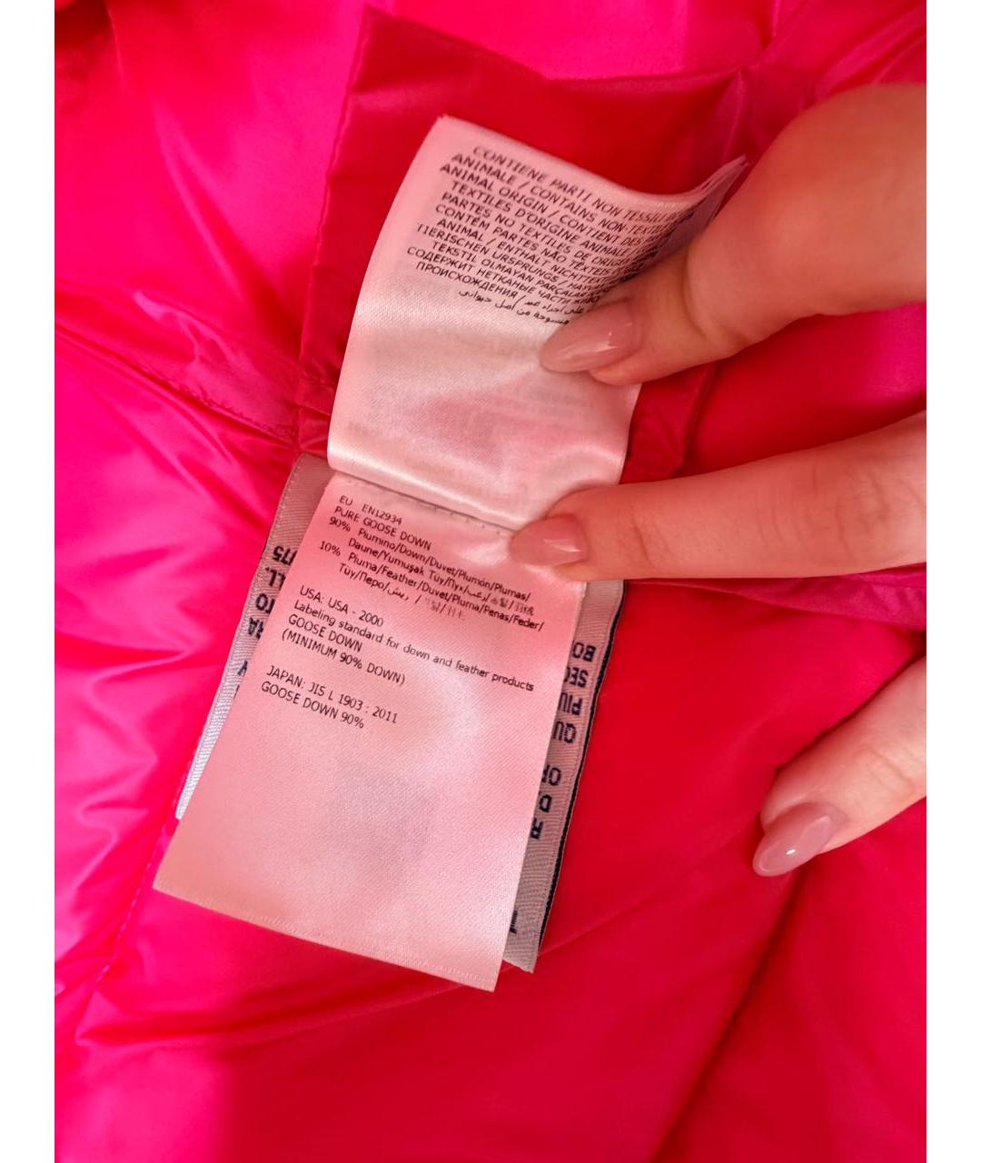 MONCLER Фуксия полиэстеровый жакет / жилет, фото 8
