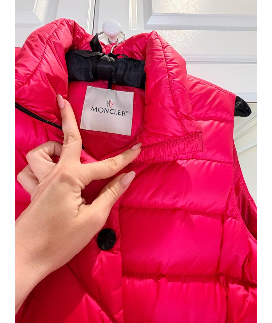 MONCLER Фуксия полиэстеровый жакет / жилет, фото 3