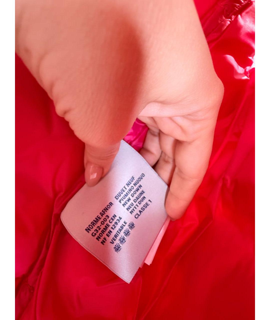 MONCLER Фуксия полиэстеровый жакет / жилет, фото 6