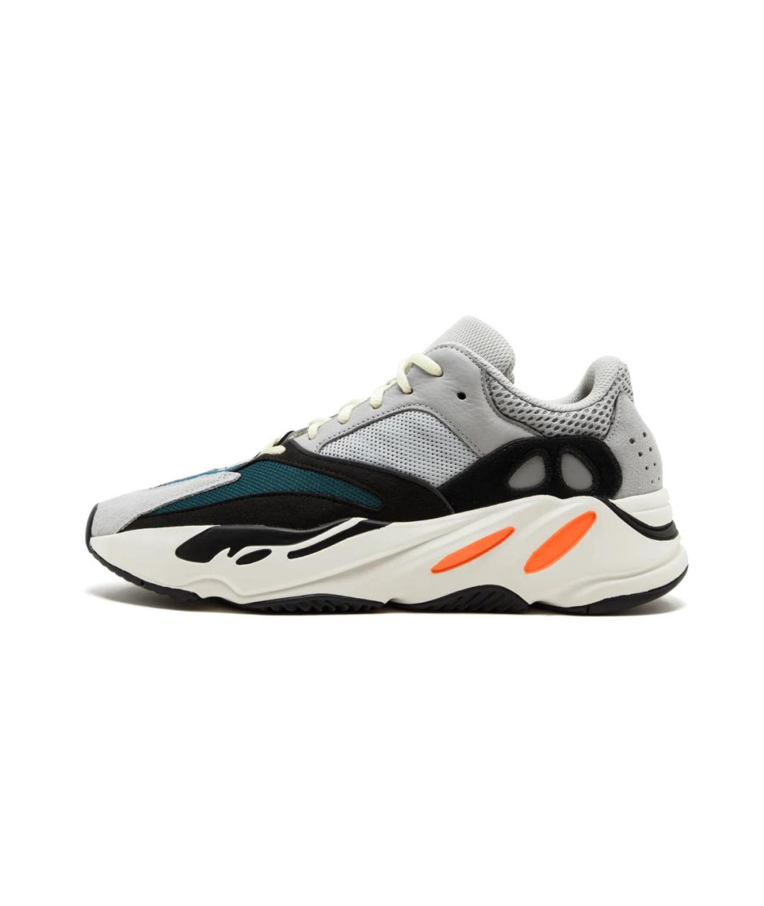 ADIDAS YEEZY Белые текстильные низкие кроссовки / кеды, фото 4