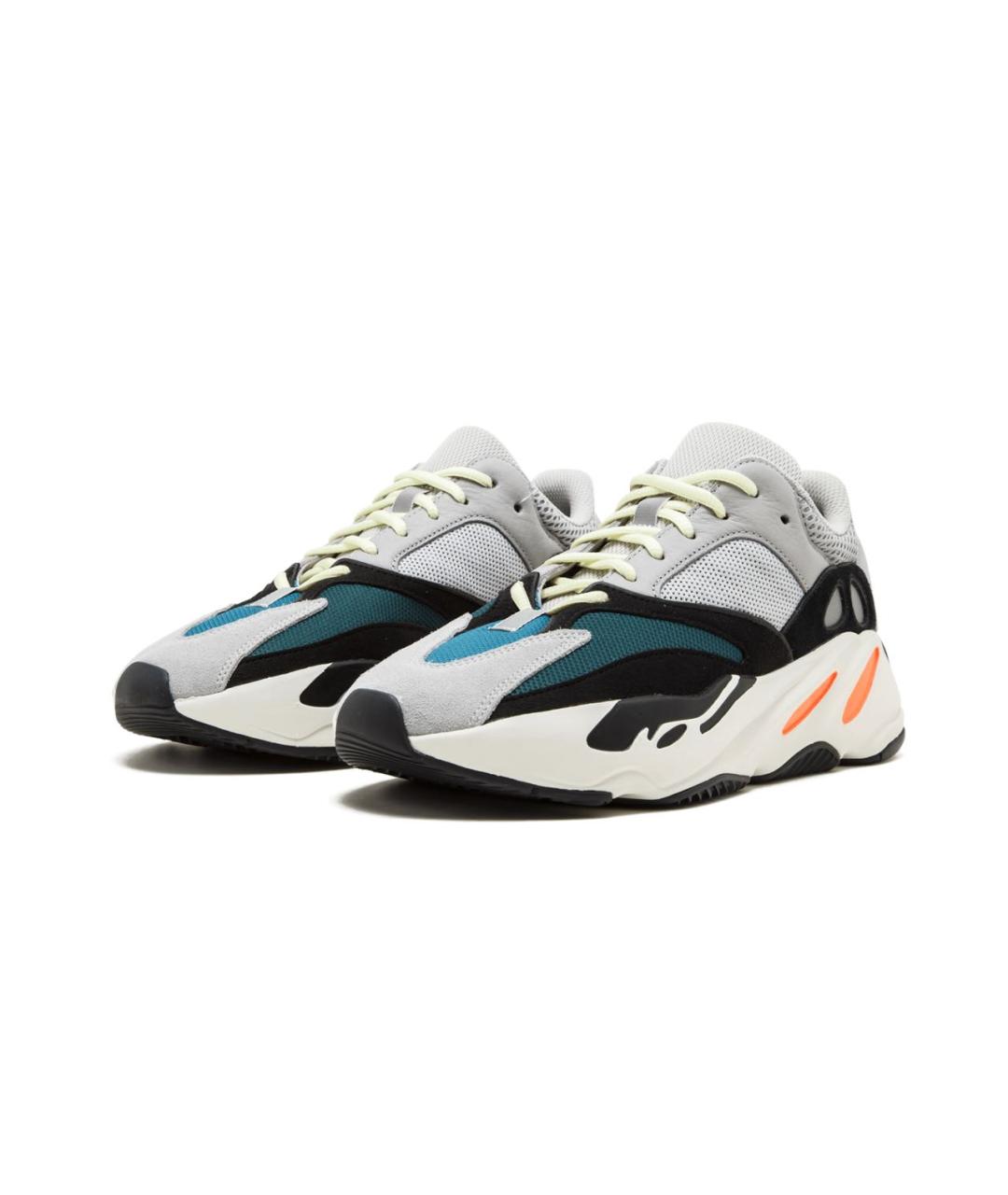 ADIDAS YEEZY Белые текстильные низкие кроссовки / кеды, фото 2