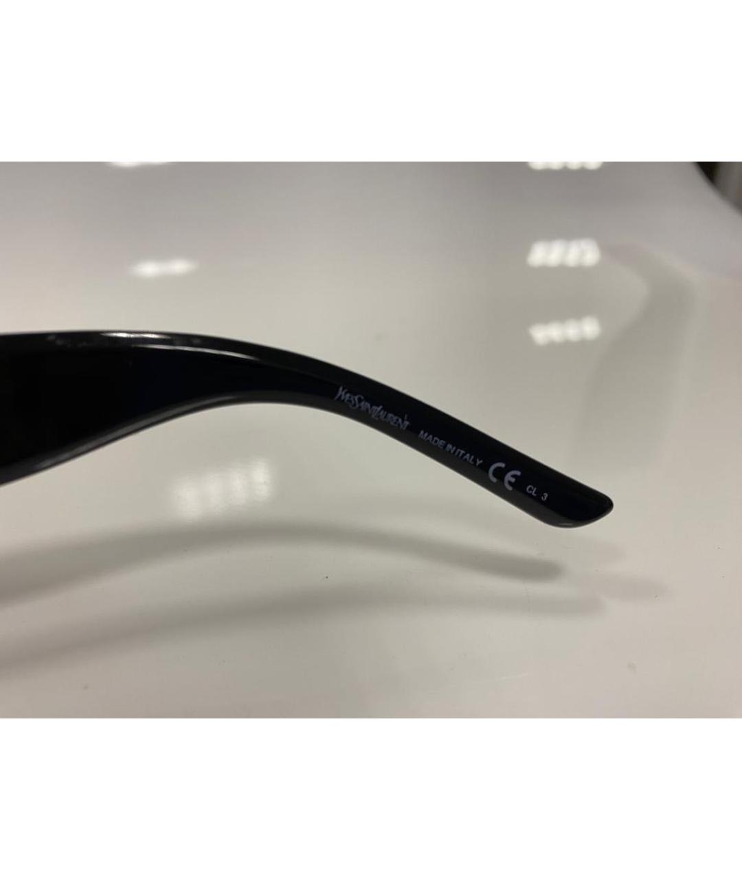 SAINT LAURENT Черные пластиковые солнцезащитные очки, фото 5