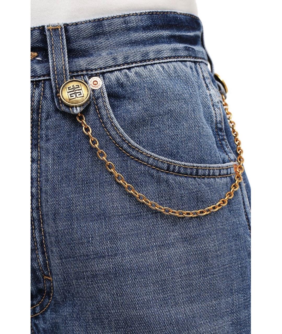 GIVENCHY Темно-синие хлопковые прямые джинсы, фото 3