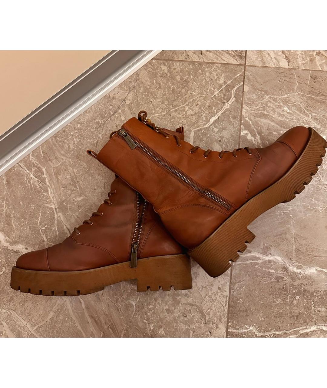 MICHAEL KORS Коричневые кожаные ботинки, фото 4
