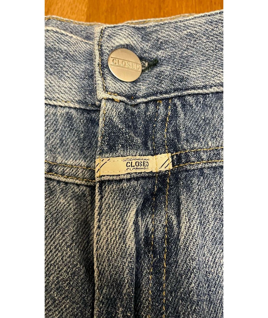 CLOSED Синие хлопковые прямые джинсы, фото 4