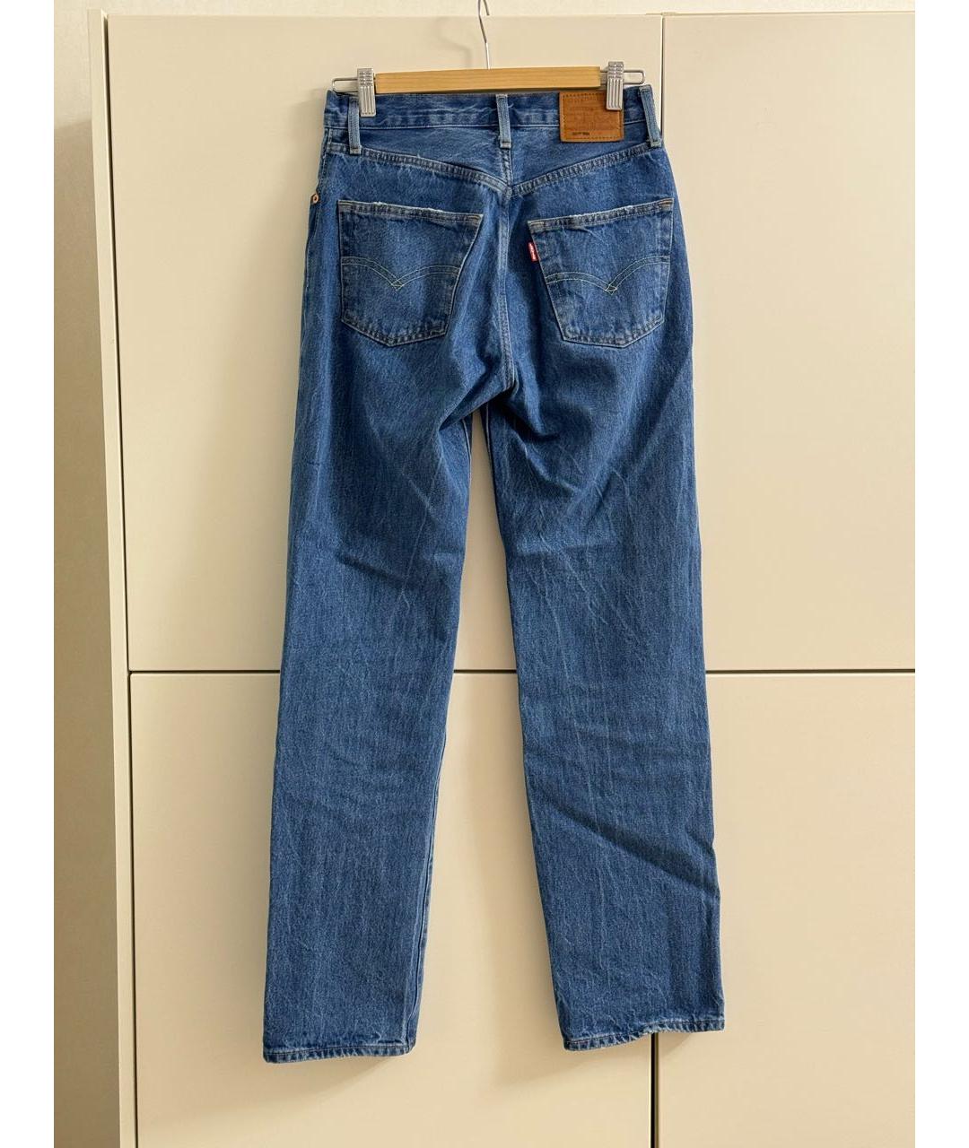 LEVI'S Синие хлопковые прямые джинсы, фото 5