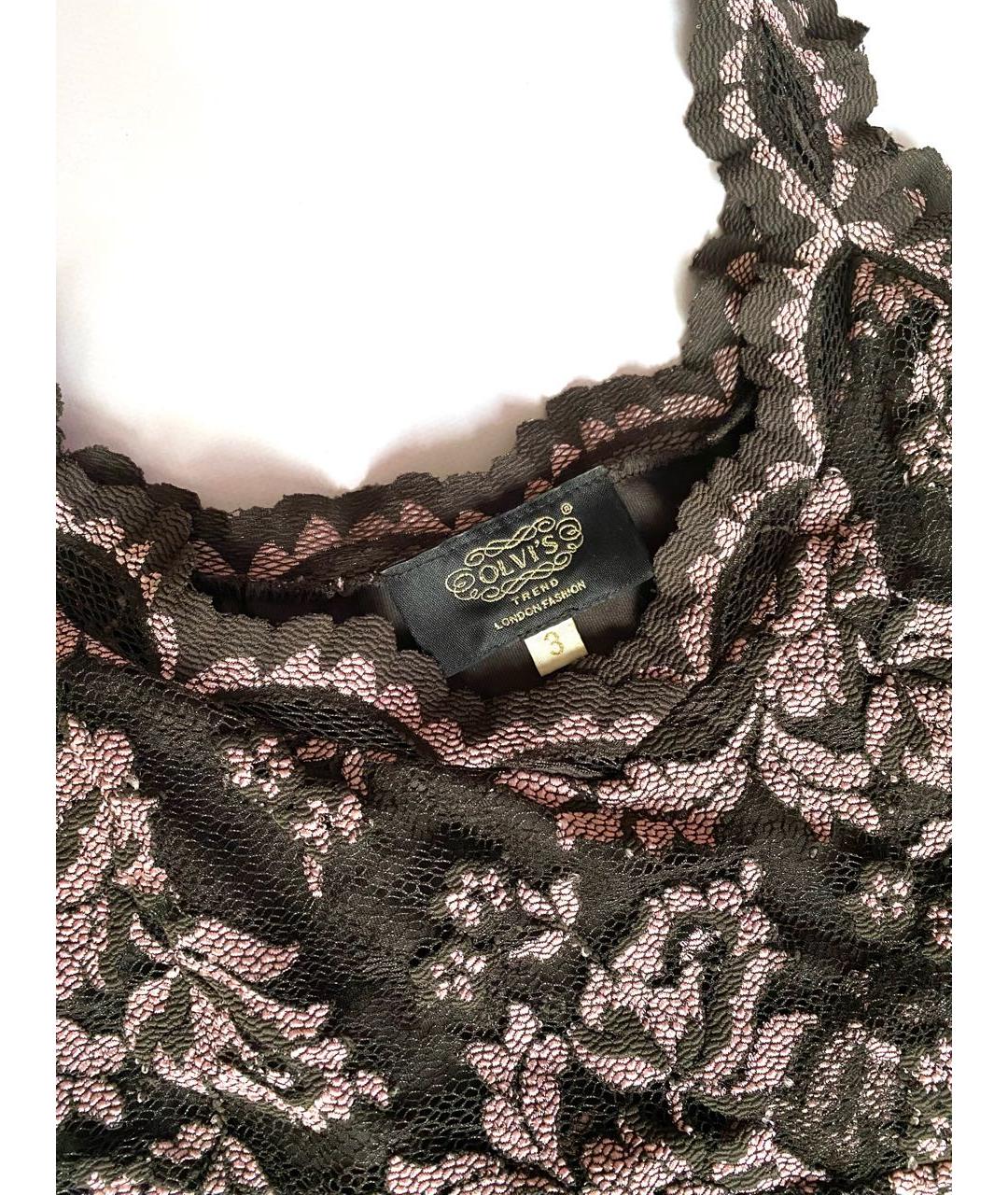 OLVI'S Коричневое полиамидовое коктейльное платье, фото 3