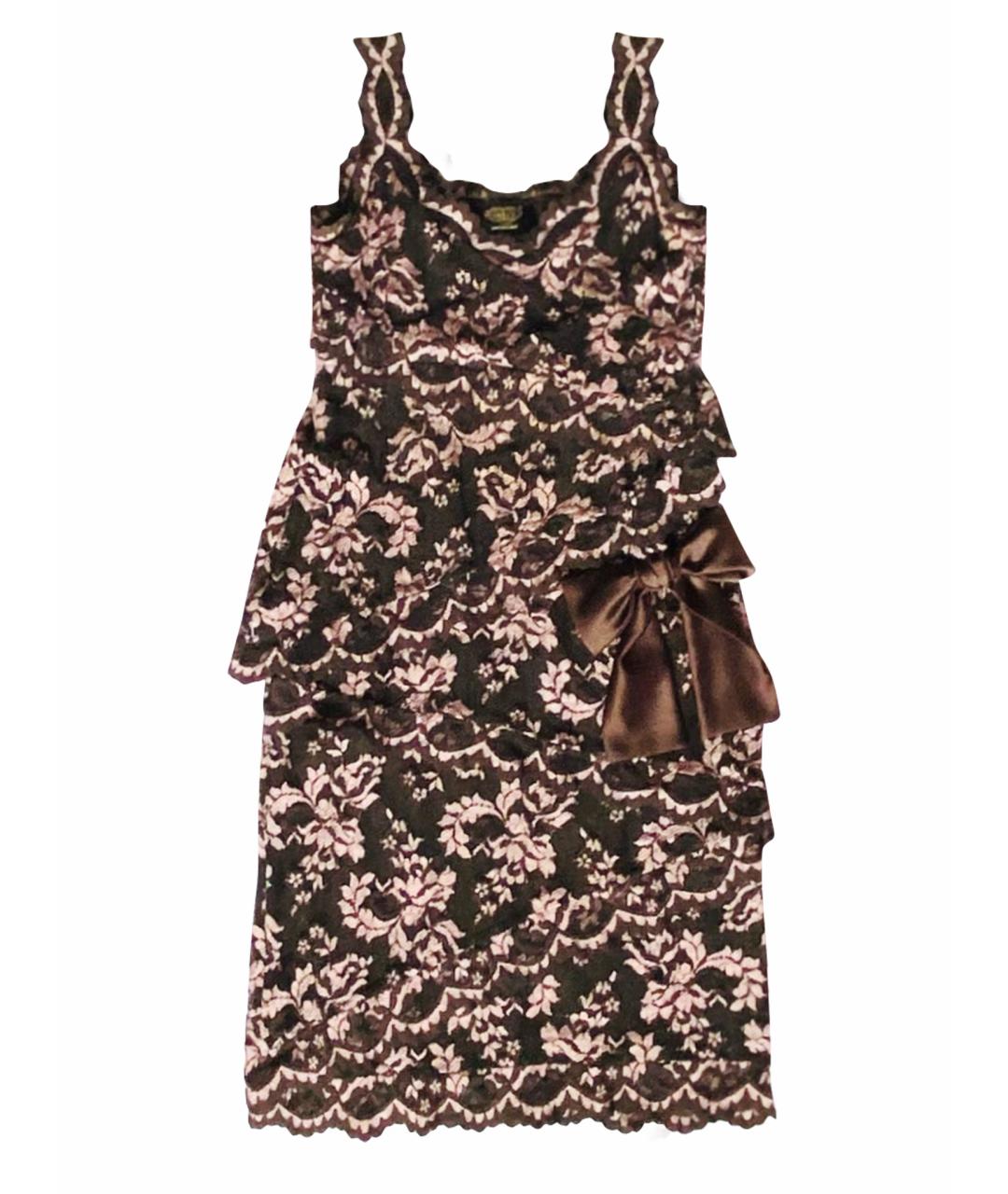 OLVI'S Коричневое полиамидовое коктейльное платье, фото 1