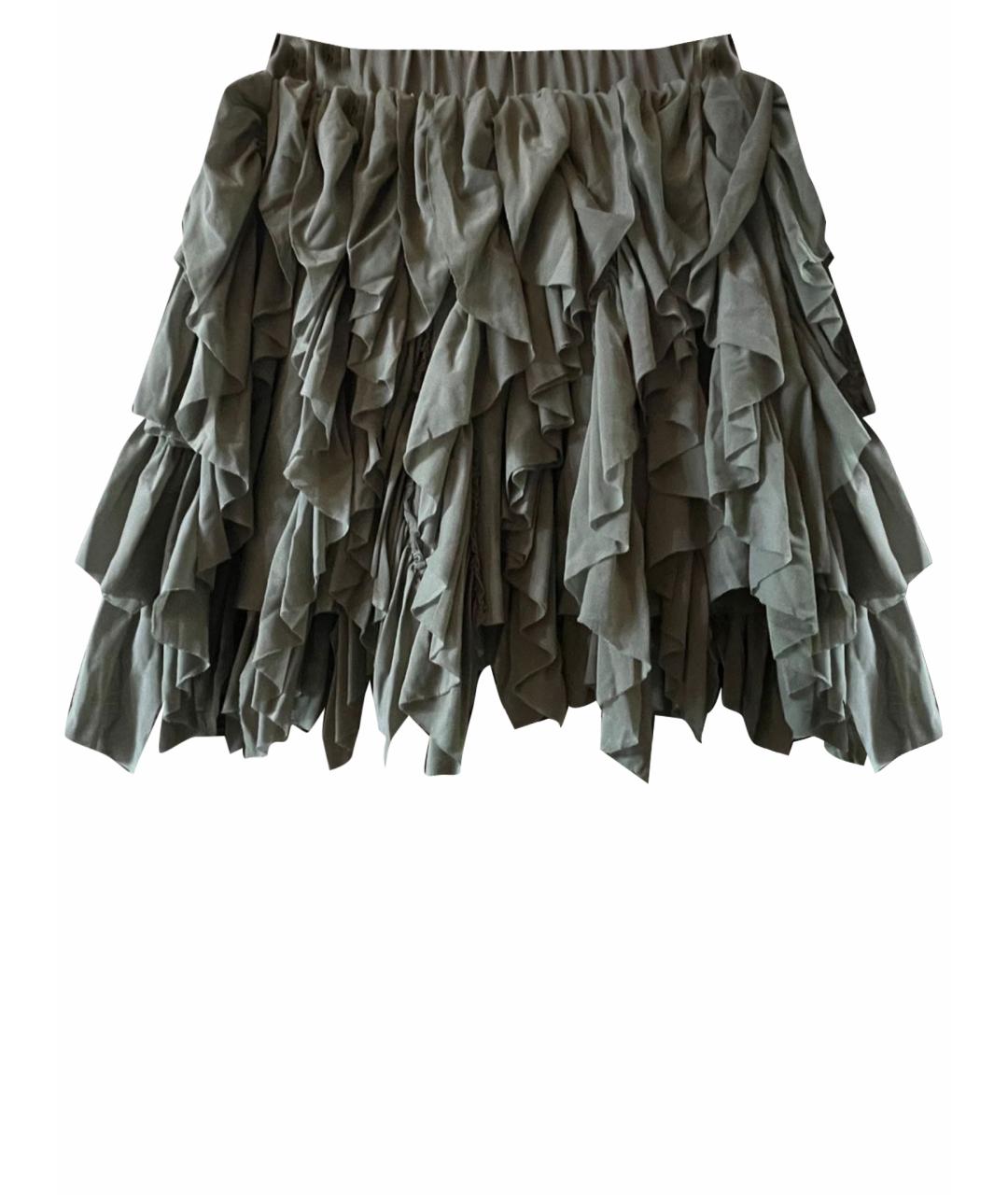 TWIN-SET Антрацитовая полиэстеровая юбка, фото 1